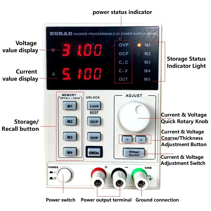 30V 60V 2A  3A 5A 10A Linear D - огляд і ціна Programmable Dc Power Supply 60V 10A