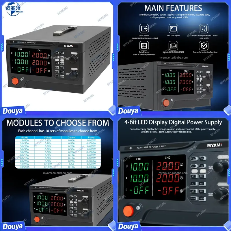 For MYAMi 1200W 60V 20A Dual C - огляд і ціна High Power 60V 20A Bench Power Supply