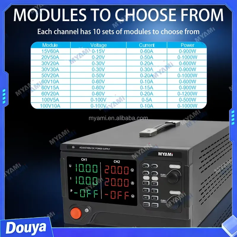 For MYAMi 1200W 60V 20A Dual C - огляд і ціна High Power 60V 20A Bench Power Supply